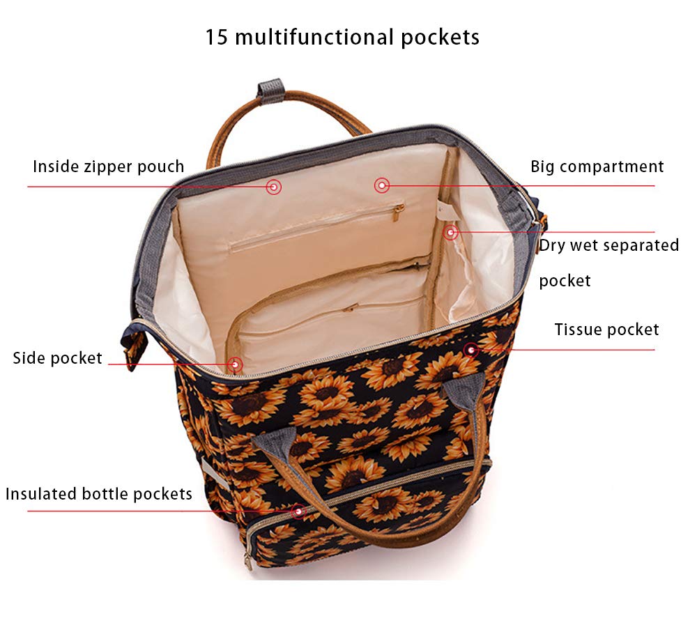 lequeen leopard diaper bag