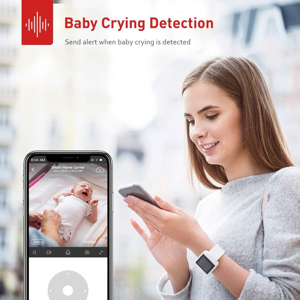 Victure 1080P FHD Baby Monitor with Smart Motion Tracking Sound Detection 2.4G WiFi Home Security Camera Indoor IP Surveillance Pet Camera with Night Vision, 2-Way Audio: Camera & Photo