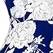 Amiley Summer Floral Printed Bohemia Long Maxi Evening Party Dress Beach Cocktail Party Dresses Sun dress (M, Dark blue)