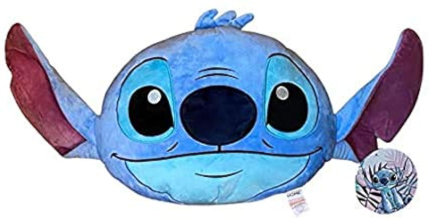 Adorable Blue Stitch Cushion 30 cm × 30 cm – Soft Plush Pillow for Home Décor, Bedroom, or Gift - Xmas