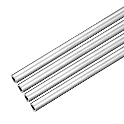 uxcell 4Pcs 6063 Seamless Aluminum Round Straight