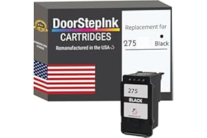 DoorStepInk PG-275 Black Remanufactured Ink Cartridge Replacement for Canon 275 - Compatible with TS3520/3522, TR4720/4722, T
