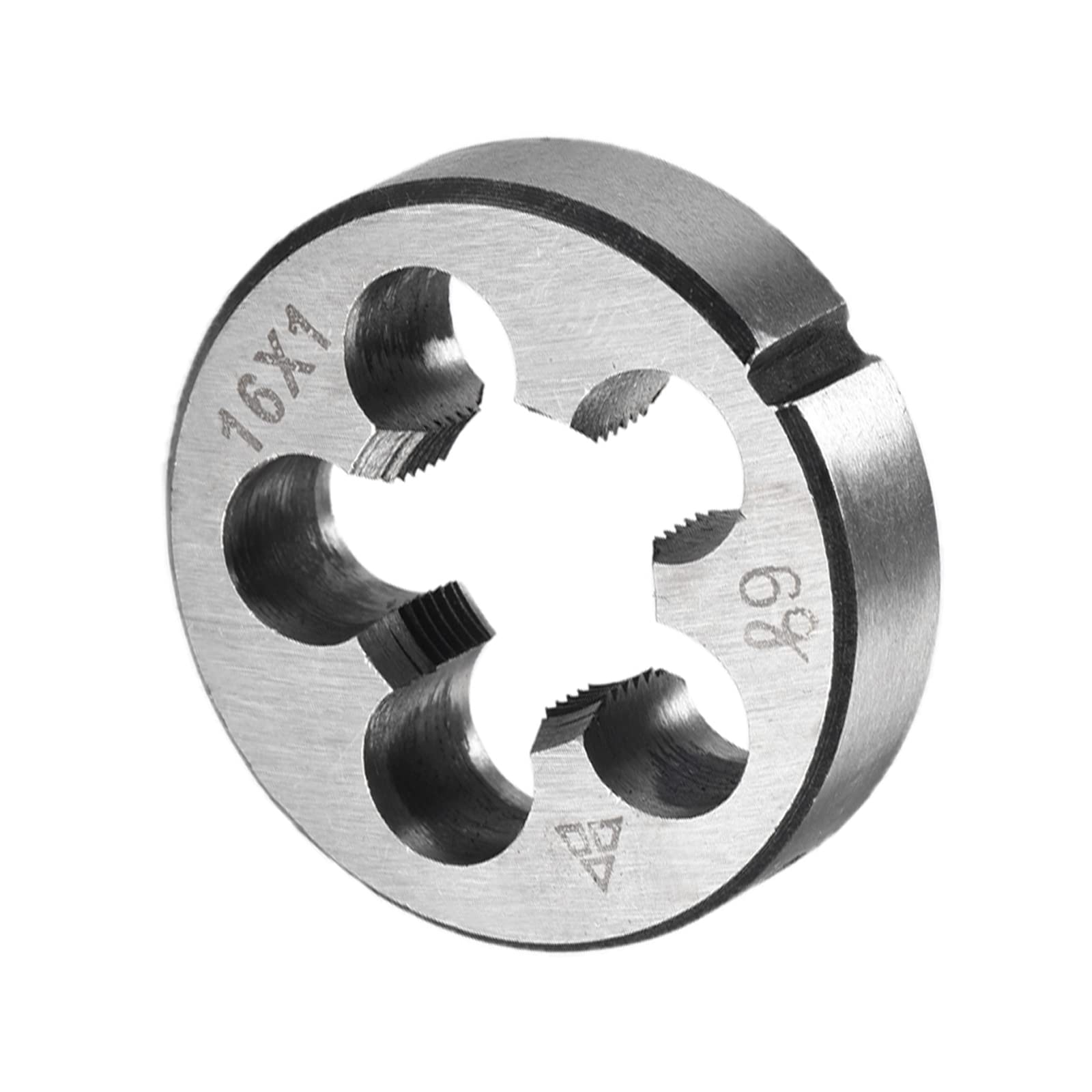 CoCud Round Threading Dies, Metric M16 x 1 Thread, 9SiCr Alloy Tool Steel Screw Milling Tools - (Applications: for Machine Thread Repair), 1-Piece