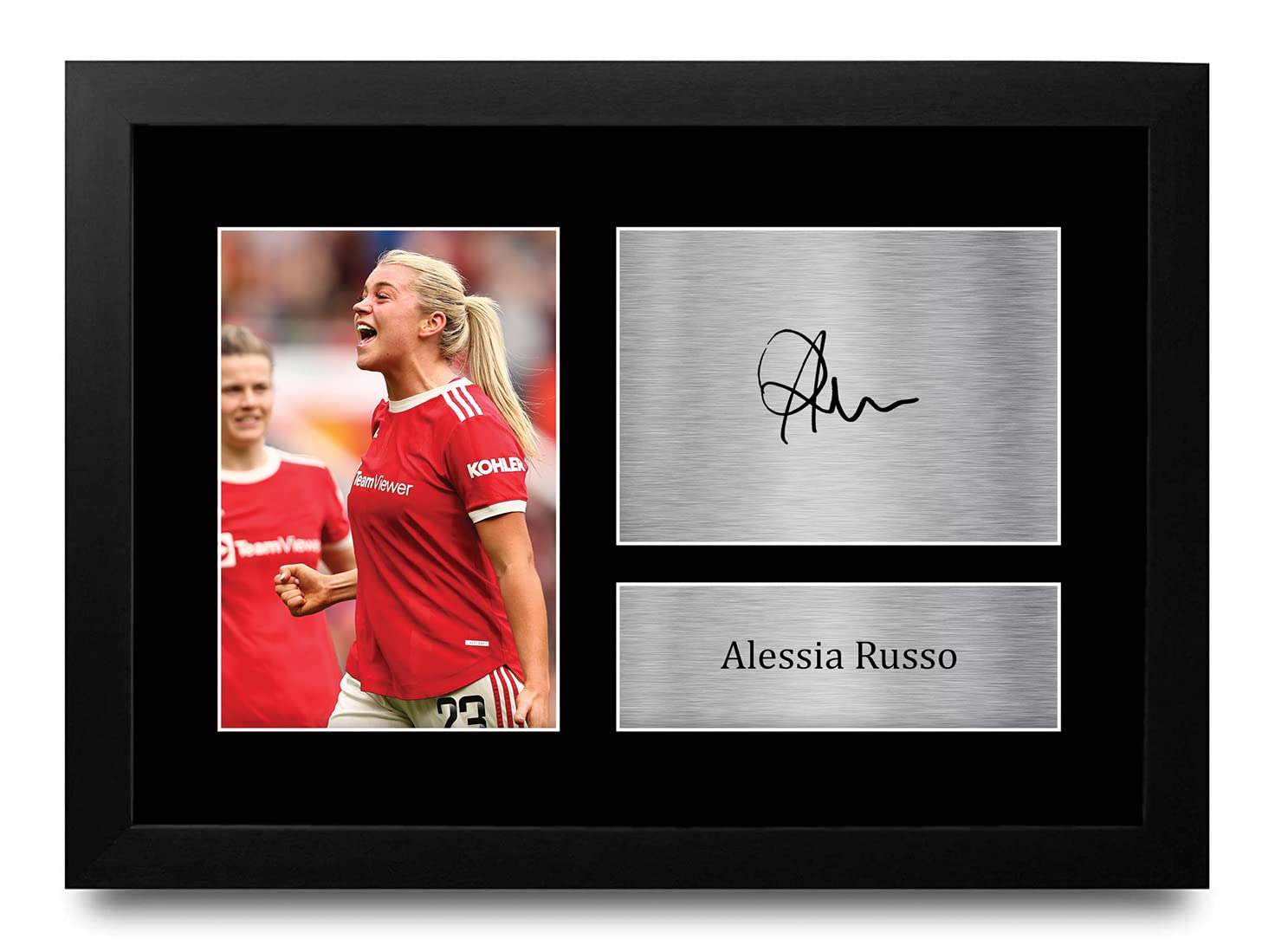 HWC Trading FR A4 Alessia Russo Womens Gifts Printed Signed Autograph Picture for Football Fans and Supporters - A4 Framed
