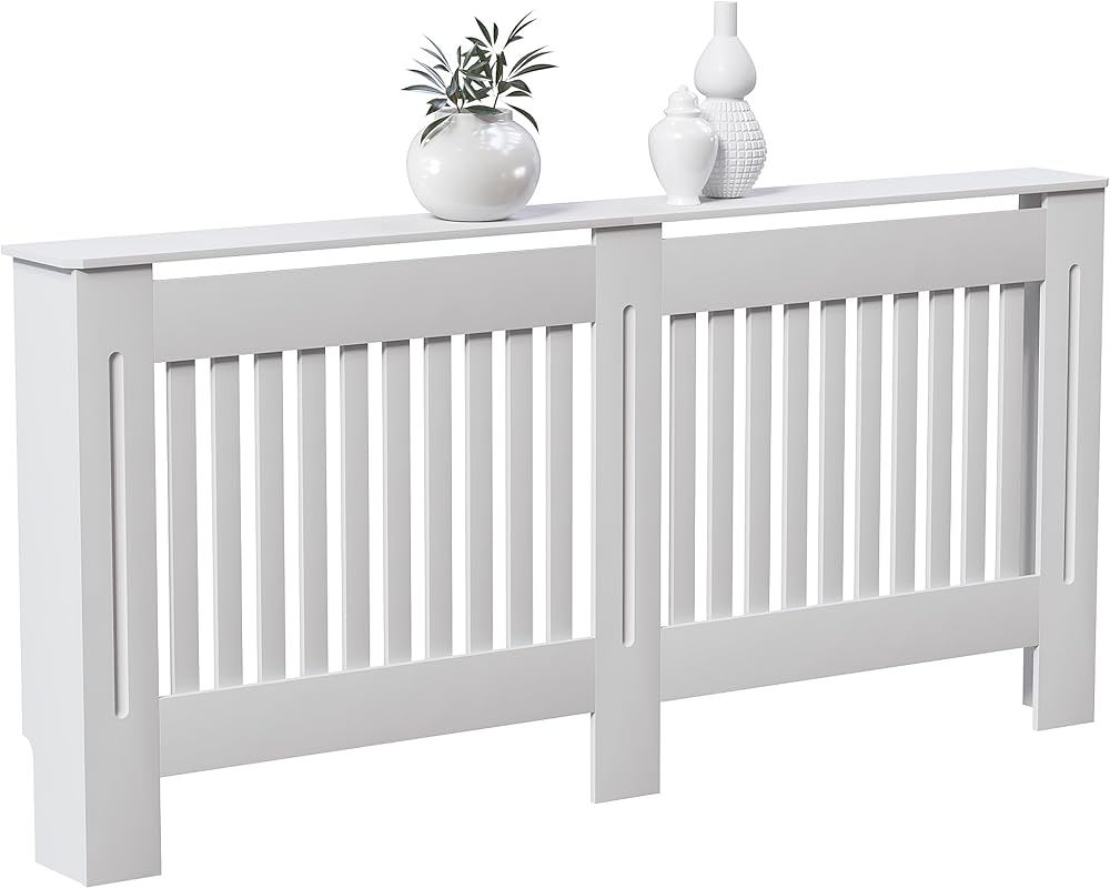 Vida Designs Chelsea Radiator Cover White Extra Large H82xW172xD19cm