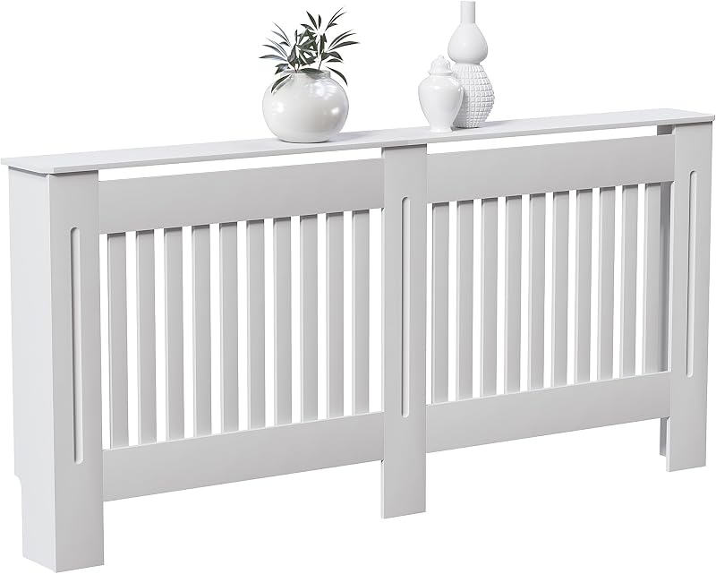 Vida Designs Chelsea Radiator Cover White Extra Large H82xW172xD19cm