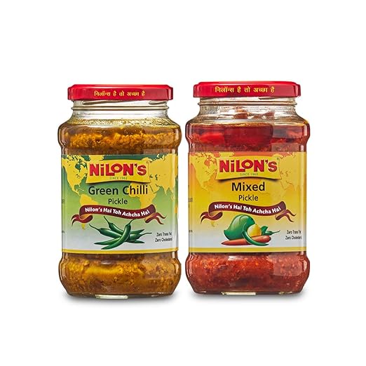 NILONS Hygienically Processed Chilli and Mix Pickle Combo (800 g)