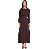 Donna Morgan Womens Elegant Long Sleeve Mixi Dress - Open Back with Tie Knot Detail - Versatile Wedding Guest Dresses