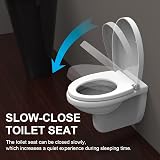 Ibergrif Soft Close Toilet Seat White O Shape Quick Release Adjustable Hinges view 4