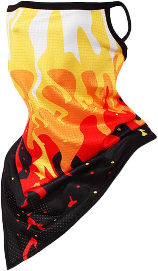 Face Mask with Ear Hangers, Cooling Neck Gaiter, Scarf, Bandana, Summer Balaclava for Dust Wind UV Protection