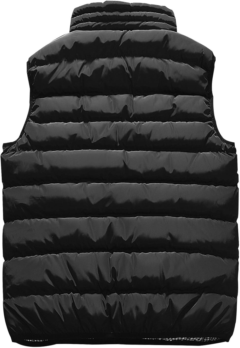 Vcansion Men's Outdoor Casual Stand Collar Padded Vest Coats at  Men’s Clothing store