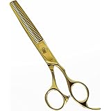Equinox Professional Razor Edge Series - Barber Hair Thinning/Texturizing Scissors/Shears - 6.5 Inches (Liquid Gold)