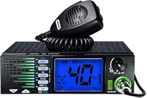 President JFK III FCC AM/FM Trucker CB Radio- OEM Truck Size with Front-Firing Flashing RX/TX Speaker, 7-Color Display, NOAA Weather Channel, USB Port, ASC, Noise Filter, Scan Skip