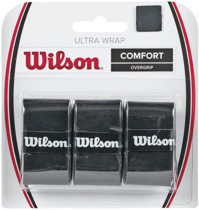 Wilson Ultra Wrap Tennis Overgrip (3-Pack), Black: Sports & Outdoors