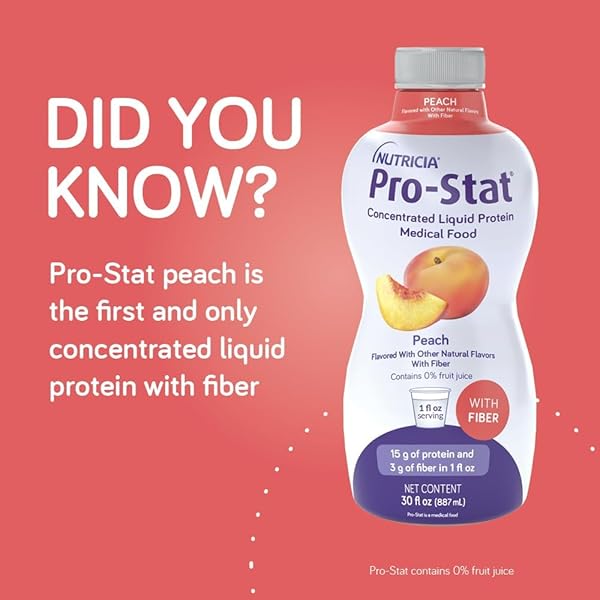 PRO-STAT CONCENTRATED LIQUID PROTEIN MEDICAL FOOD – PEACH FLAVOR (WITH FIBER), 30 FL OZ BOTTLE