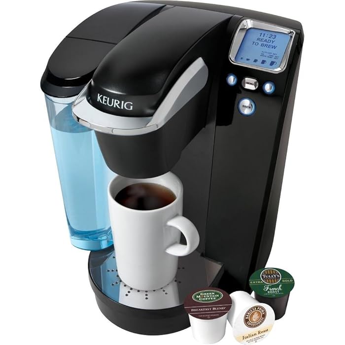 Keurig K75 Single-Cup Home-Brewing System with Water Filter Kit, Platinum/Black