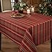 Benson Mills Christmasville Plaid Metallic Fabric Christmas Table Cloth, Winter, Holiday and Christmas Tablecloth (60