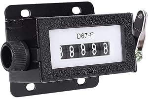 ODORKLE 5 Digit Al Counter Al Counter,Bale Counter for Baler,Counters Counters,Playmats & Gameplay Accessories Knob Resettable Manual Hand Pull Tally Counter Black with Spring