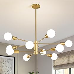 RUIYEY Modern Sputnik Chandeliers Light, 10-Light