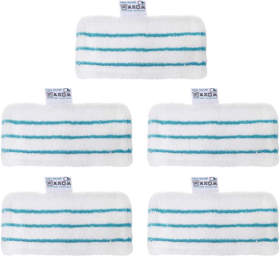 LAMASA 5 Pack Washable Replacement Cleaner Steam Mop Pads for Black and Decker FSM1610 FSM1630