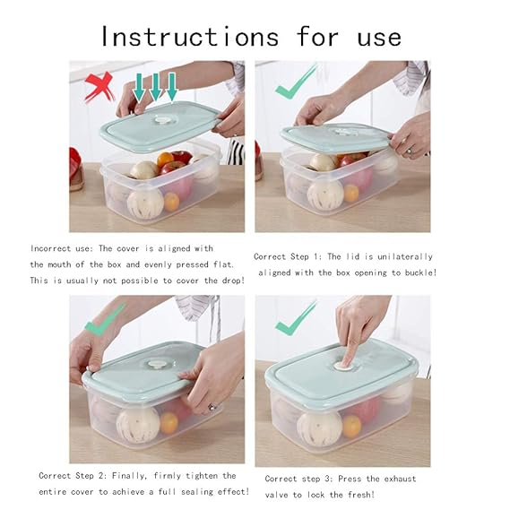 INEP Selladas envase de alimento Conjunto, 3pcs / Set Rectangular ...