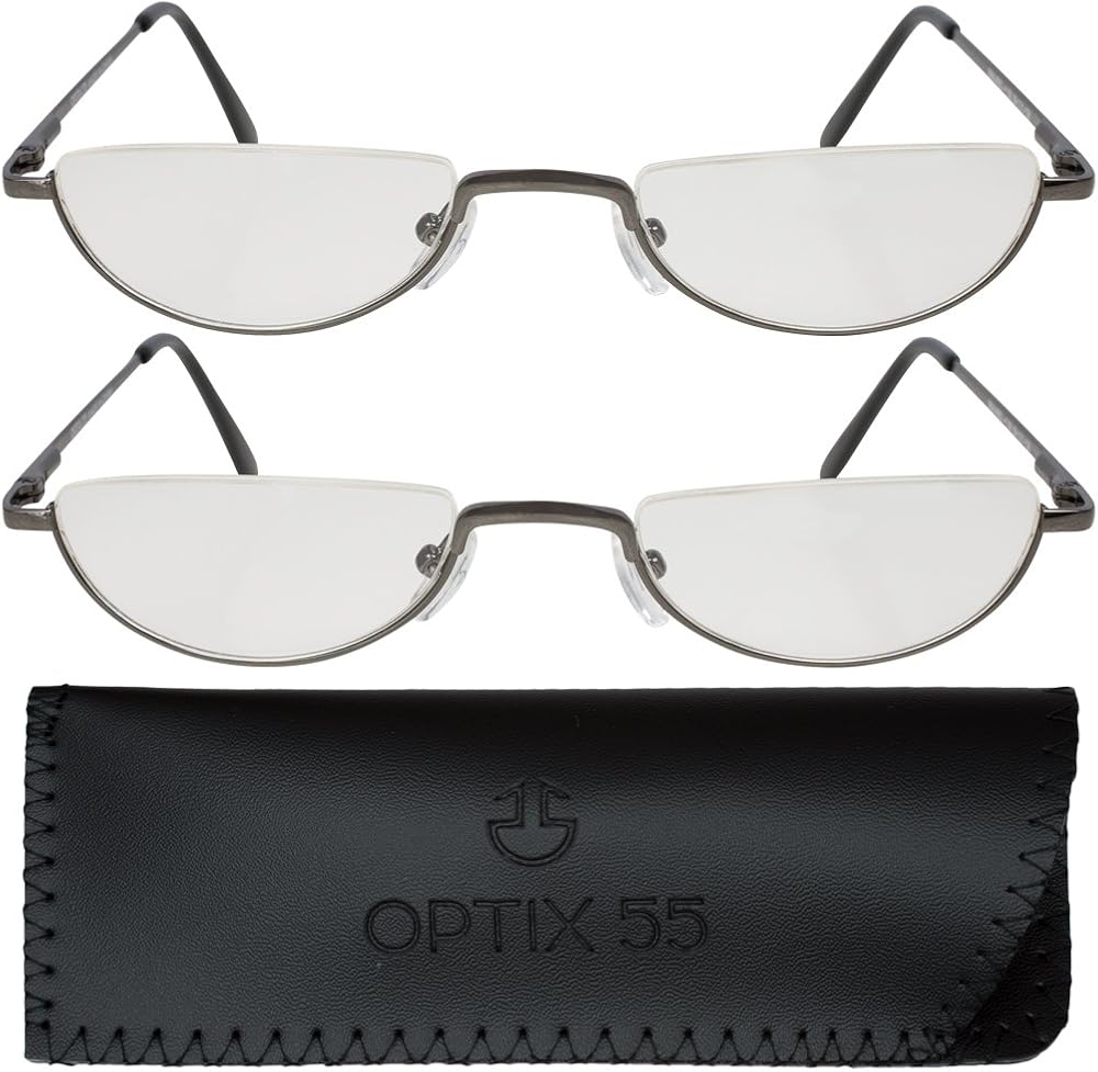 mens half frame reading glasses