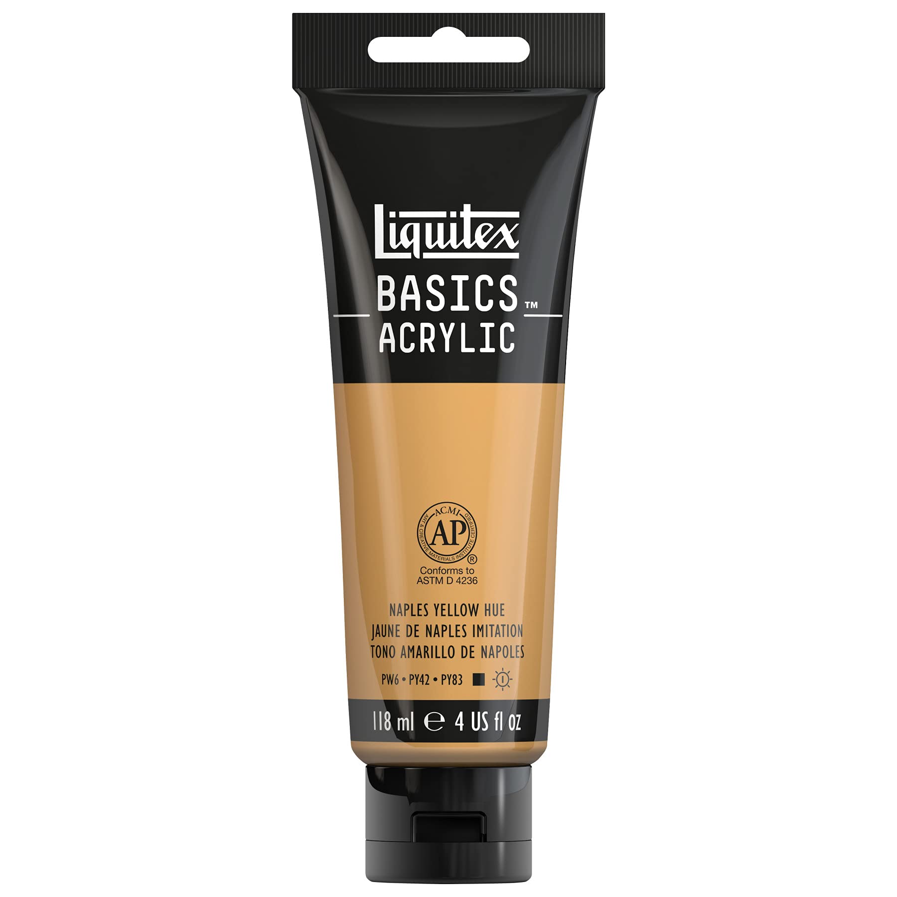 Liquitex Basics Acrylic, 118 ml Tube - Naples Yellow Hue