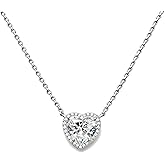 Kairosia White Gold Plated Cubic Zirconia Choker Necklace for Women Imitation Diamond Pendant Fashion Pendant Chain Necklace Women Jewelry Gift Birthday Gifts