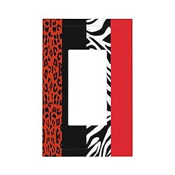 Red Black Geometric Cheetah Zebra Leopard Print