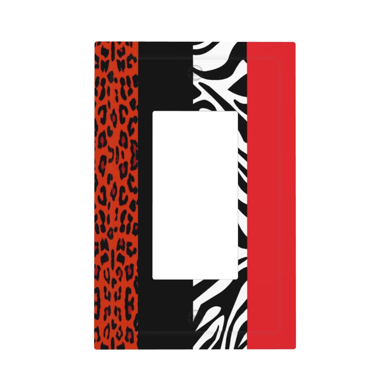 Red Black Geometric Cheetah Zebra Leopard Print