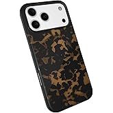 LoeoeL for iPhone 17 Pro Max Case Tortoise Shell, Retro Amber Print Phone Case for Women Girls, Girly Cute Thin Slim Hard Turtle Shell Plastic Phone Cover, Luxury Aesthetic Trendy Animal Design