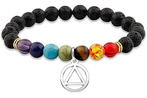 WKXZMTR AA NA Bracelet Sobriety Bracelet Alcoholics Anonymous AA NA Gift Sober Beaded Bracelet New Beginnings Gift Sobriety Gifts