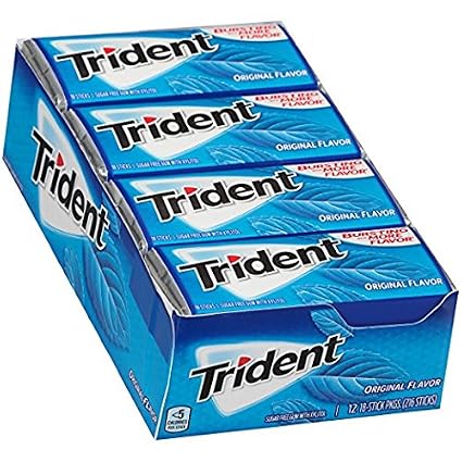 3 (18 Stick packages) trident gum-Original flavor (012546672573)