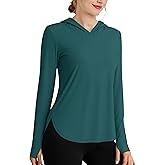 Cavva Womens Sun Protection Hoodies UPF 80+ UV Shirts Long Sleeve Lightweight Hiking Fishing Workout Tops