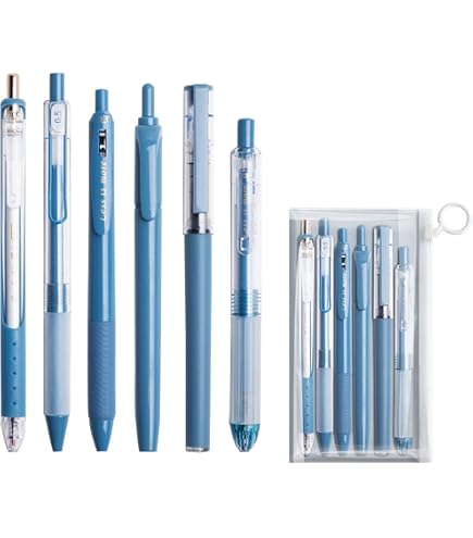 7PCS Cafe Latte Retractable Gel Pens 0.5mm Quick Dry Black Ink With...