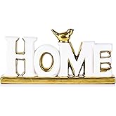 XMGZQ White and Gold Decor for Living Room Bedroom Bookshelf Coffe Table, Home Sign Aesthetic Statues Boho Wedding Accents Decorations, Knick Knacks Home Decor for Shelves,Living Room,Bedroom,Desktop