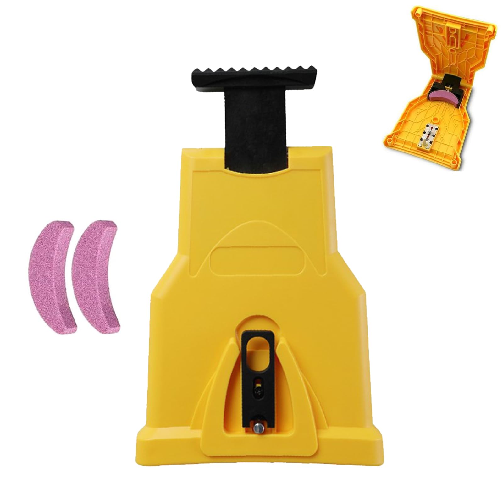 Chainsaw Chain Sharpener, Chain Saw Sharpener, Portable Chainsaw Teeth Sharpener, Crank Chainsaw Chain Sharpening Jig Kits, Simple Fast Grinding Tools for Woodworking