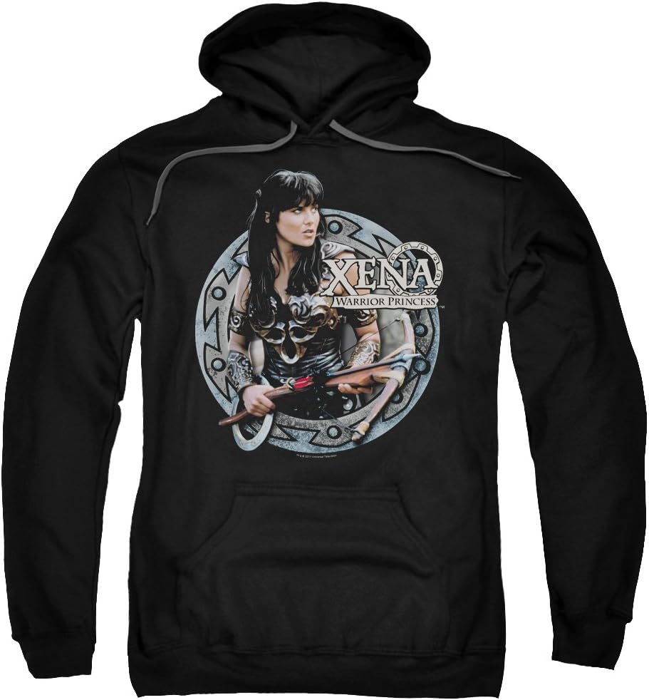 Xena Warrior Princess Action TV Series The Warrior Adult Pull-Over Hoodie Black