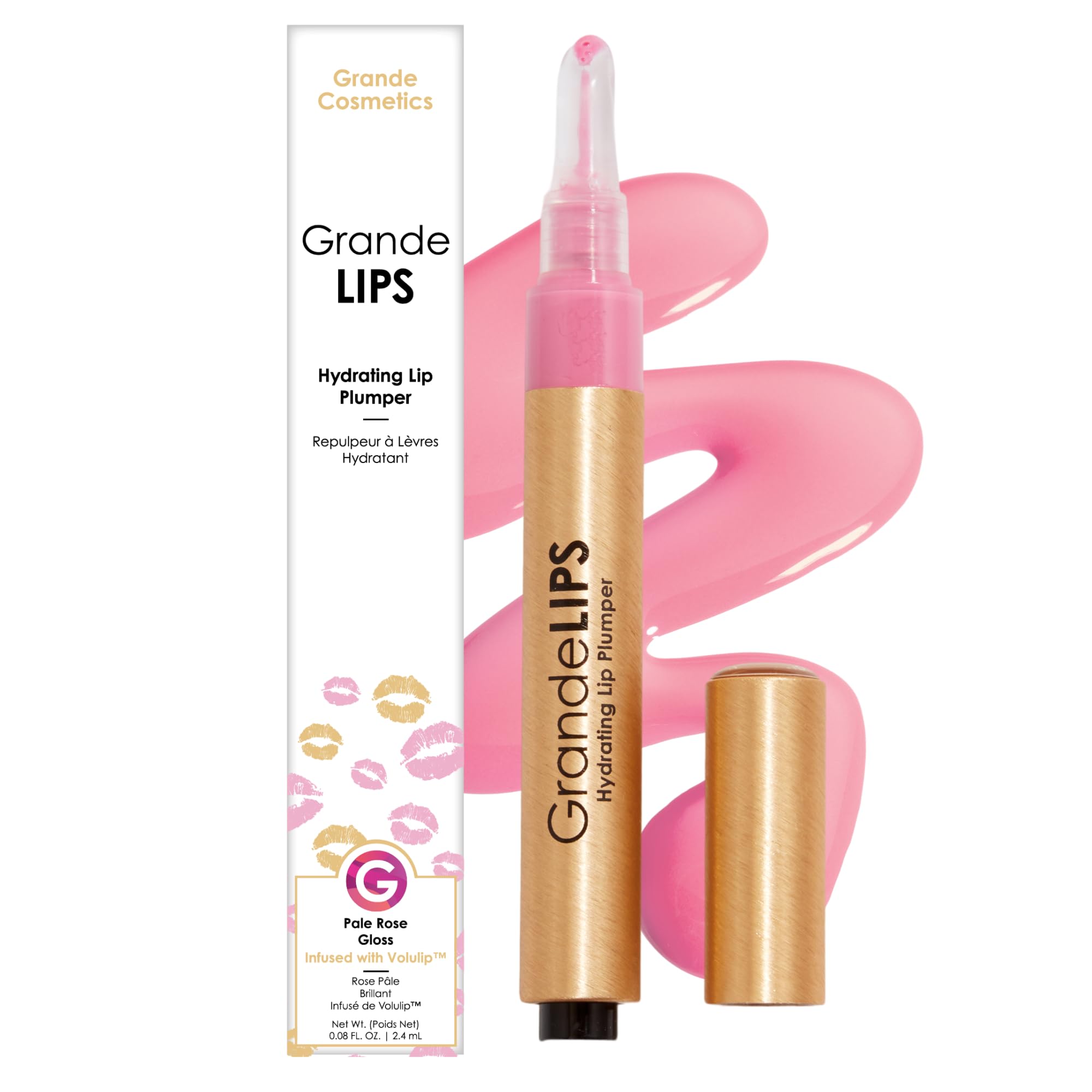 Grande Cosmetics GrandeLIPS Hydrating Lip Plumper, Gloss, Pale Rose