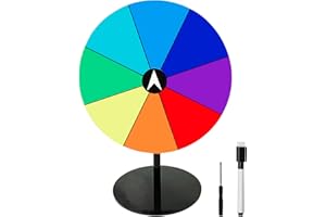 BEJUDUD 8 Inch Spinning Prize Wheel, 8 Slots Color Tabletop Roulette Spinner of Fortune, Spin The Wheel for Trade Show, Carnival, Party, Birthday, Wedding (8 Inch)