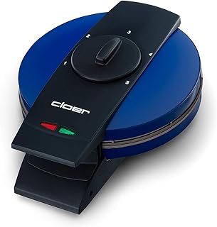 Cloer 2632 Hörnchenautomat mit Ostfrieslandwappen für hauchdünne, knusprige Hörnchen, 750 W, Backfläche 14,5 cm Durchmesser, stufenlos wählbarer Bräunungsgrad, blau