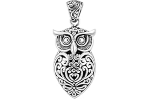 SHOP LC DELIVERING JOY SHOP LC 925 Sterling Silver Pendant for Women - Silver Charm Pendant Owl Jewelry Birthday Gifts for Women