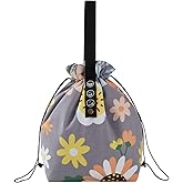 DAROSS Sunflower Drawstring Backpack, Lightweight Reusable Lunch Bag for Women & Girls