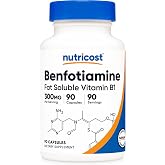 Nutricost Benfotiamine 300mg, 90 Capsules, Fat Soluble Vitamin B1, GMO-Free | Gluten Free, Vegetarian Friendly
