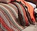 Best Bohemian Style Red Striped Twin Quilt Sets, 100% Cotton 2-Piece Patchwork Bedspreads Twin Size 69x86 Inch