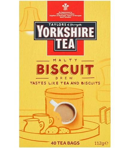 Amazon.com : Yorkshire Tea Biscuit Brew Tea Bags, Pack of 4 (total