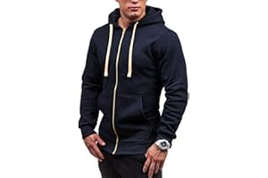 TOWMUS Mens Hoodies,Sweatshirts for Men Zip Up Long Sleeve Pullover Drawstring Hooded Athletic Sweatshirt Gym Hooded Sweaters