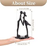 Sziqiqi Cast Iron Kissing Couple Statue Modern Romantic Figurine Gift view 5