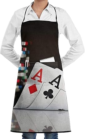Regali Di Natale Unisex.Marlon Kitty Gioco Di Carte Da Poker Assi Grembiule Unisex Con Tasche Adatto Per Regali Di Compleanno Di Compleanno Di Natale Amazon It Casa E Cucina