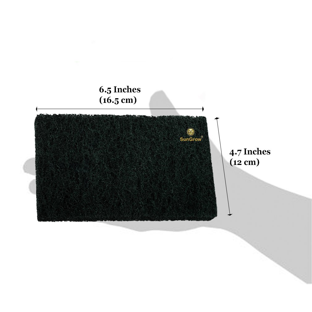 3 Algae Scrub Pads by SunGrow -- Remove Stubborn Algae from nooks and crannies easily - Saves time - Creates A Sparkling clear aquarium - Long-lasting Pads